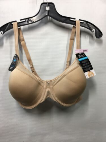 Bali Underwire T-shirt Bra One Smooth U Ultra Light DF3439 Size 36D Nude Beige