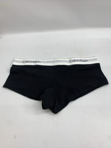 Calvin Klein Women's Boyshorts F3788-001 Underwear Size S Black Cotton/Elastane