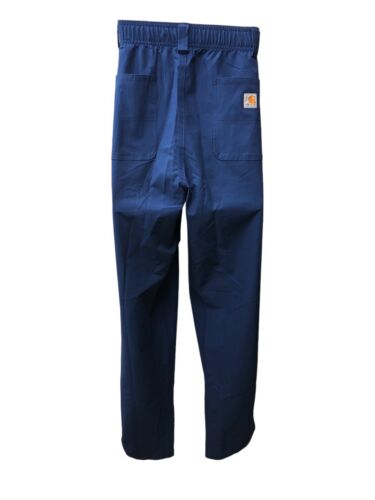 Carhartt Pants Regular Men Blue Large Cargo Scrub Ripstop Long Pant Drawstring