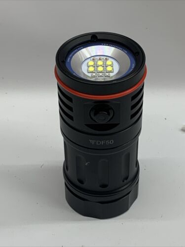 Trustfire DF50 6500LM Scuba Diving Lights Video Flashlight Underwater 70M Torch