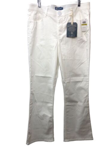 Democracy Ab Solution Itty Bitty Boot Cut Jeans Women's Size 14 White Denim Pant