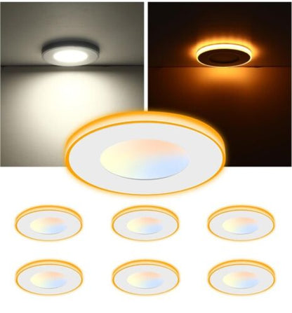 6 Inch 5CCT LED Recessed Lighting with Night Light 2700K/3000K/3500K/4000K/5000K