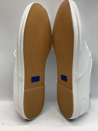 Woman's Sneakers Keds Champion Leather Sneaker Shoes White WH45750 Size 9.5 XW