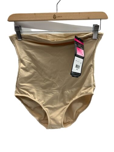 Maidenform Firm Control High Waist Shaping Brief Underwear Size Med Beige FL1854