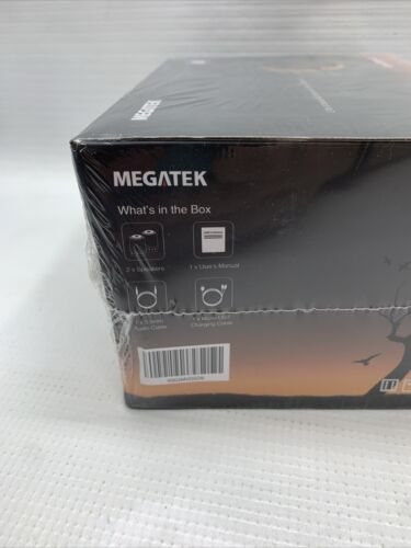 Megatek Dual Portable Bluetooth Speaker Wireless Stereo Pairing Vibrant LED Ligh