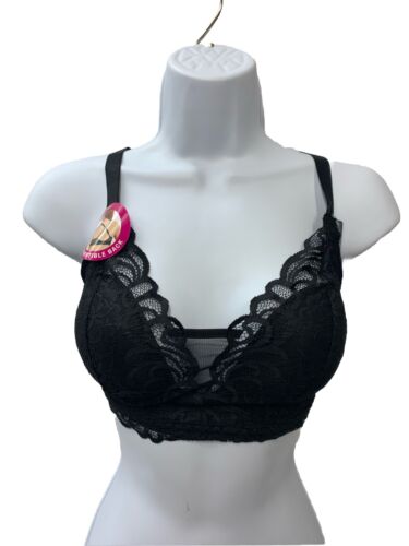 Bali DF6591 Womens Lace Desire All Over Lace Wirefree Bra Black Size Medium