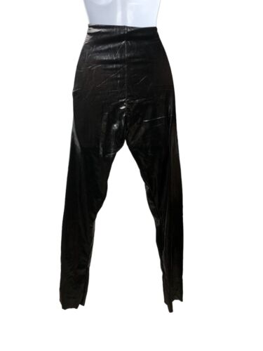 COMMANDO Faux Patent Leather High Rise Leggings Pants Black Size Small SLG25