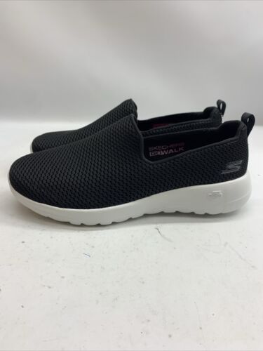 Skechers Womens Go Walk Joy Black Walking Shoes Size 7 Slip-on Sneaker Laceless