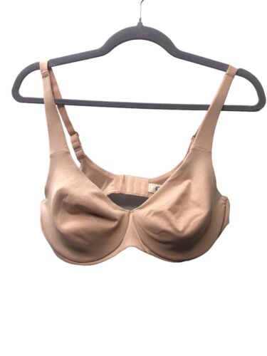 Aisilin Unlined Minimizer Underwire Bra Seamless Women's Size 36C Tan Opaque