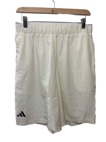 adidas Men's Club Stretch Woven Tennis Shorts 9” White HS3283 Size M Athletic