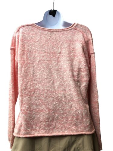 Michael Stars Melon Marl Phoebe Soft V-neck Pullover Sweater Size M Long Sleeve