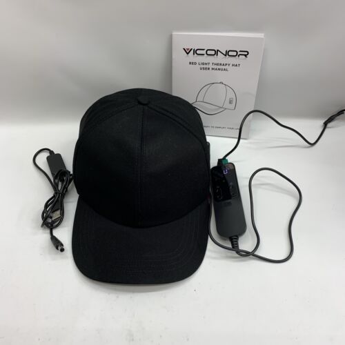 Viconor Red Light Therapy Hat Cap-Care Wavelength for Brain and Hair - BLACK