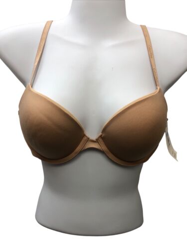 Calvin Klein QP1428 "Women's Form" Push Up Microfiber Bra Beige Size 34C QP1428O