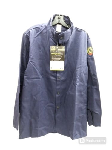 Revco Black Stallion 30" FN9-30C 9 oz Cotton FR Navy Welding Jacket Size Small