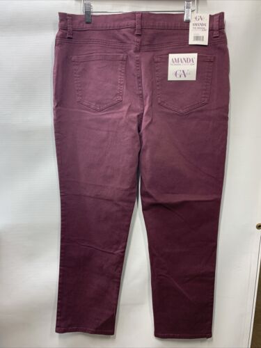 Gloria Vanderbilt Women's Amanda Supreme Stretch Tapered Leg Long Pants Size 14