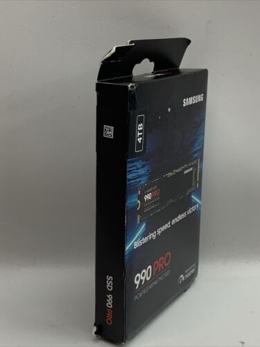 Samsung 990 PRO 4TB M.2 NVMe Internal SSD Black MZ-V9P4T0B/AM 7450MB Read Spee