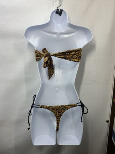 Mapale Women's 67026 Two Piece Swimsuit Color Animal Print Size S/M Swimwear