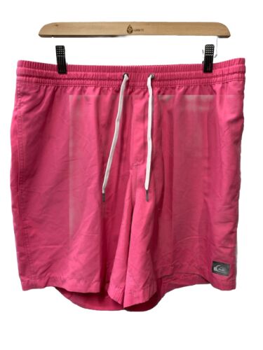 Quiksilver Micro Dose Volley Boardshort Men's L Swim Trunk Unlined Pockets Pink