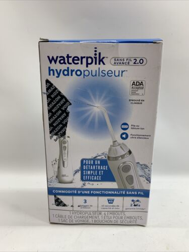 Waterpik WP-580CD Cordless Advanced 2.0 ADA Water Flosser White Dental Care