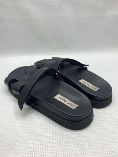 Woman's Sandals Steve Madden Mayven Flatform Sandal Size 9.5 Open Toe Slip-on