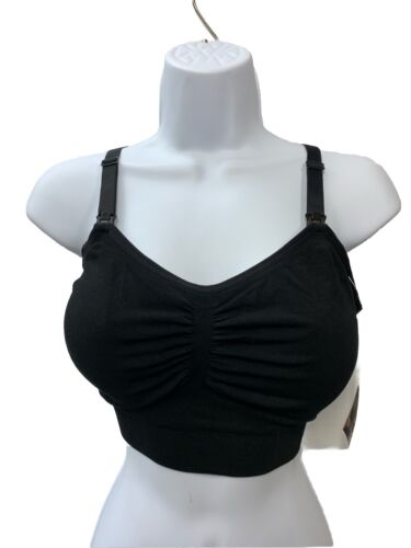 Bamboobies Womens Nursing Bra for Breastfeeding Super Strappy Black 70417 Size M