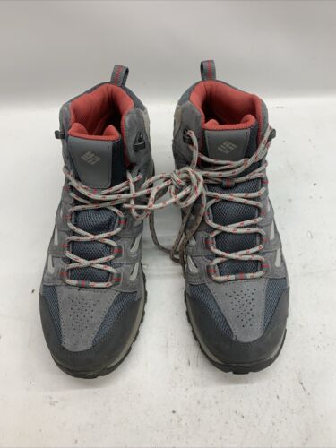 Columbia Crestwood Mid WP Waterproof Hiking  Boots Gray Womens Size 10 Lace-up