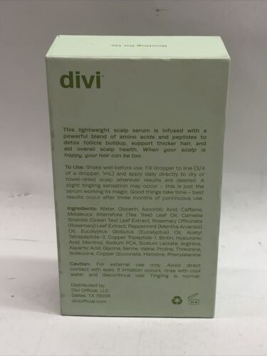 Divi : Scalp Serum - Revitalize & Detoxify, For Thinning Hair - 1 fl. oz. / 30mL