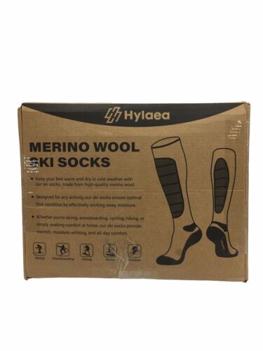 Ski Socks Merino Wool Over The Calf Cuff for Men & Women XL Breathable - 3 Pack