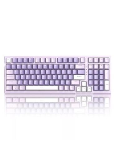 MageGee SKY98 Mechanical Gaming Keyboard, 96% Gasket Hot Swappable Wired Violet