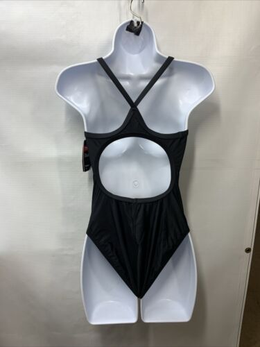 Tyr Women's Solid Diamondback Swimsuit One Piece DSOL1A Swimwear Size 34 Black