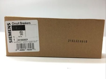 SIEMENS CIRCUIT BREAKERS Q3120230CP NSMP (3) 20 Amp 120/240V 60Hz And (1) 30 Amp