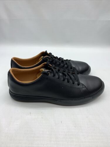 Cole Haan Men Grand Crosscourt Shoe Lace-up Sneaker Black Leather C26655 Size 9M