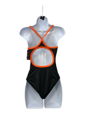 TYR Women’s Hexa Diamondfit Swimsuit One Piece DHEX7A 30 Swimwear Black/Orange