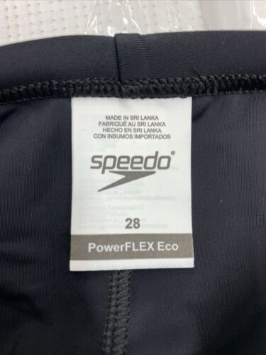 Speedo Solar Brief Swimsuit Size 28 Black Mens Swimming Powerflex Eco Underwear