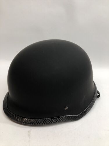 Half Shell Dull Black Hawk Motorcycle Plain Helmet DOT Approved - CH-627 No.218