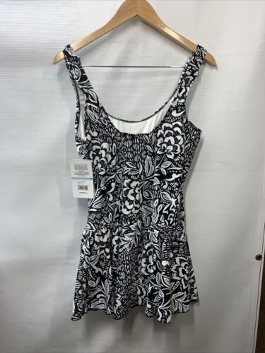 Maxine Of Hollywood Women's Seam Front Swim Dress One Piece Swimsuit Size 18