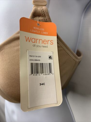 Warner's Women's Blissful Benefits Allover-Smoothing Convertible Wireless Sz 34C