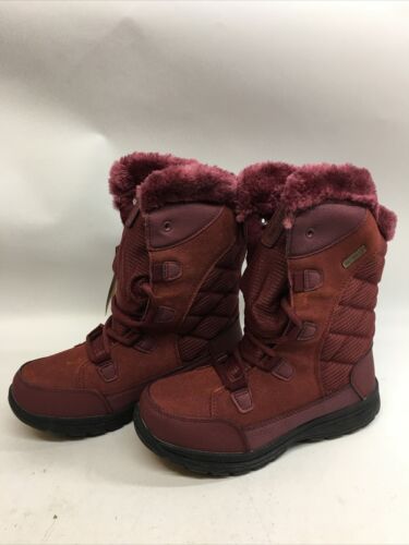 Fanture Vigornity II Women's Snow Boots Lace Up Closure Mid-Calf Red Size 7