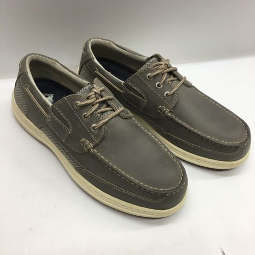 Dockers Men's Beacon Grey Boat Shoe Lace-up Deck Shoe Size 11M Leather 90-38625