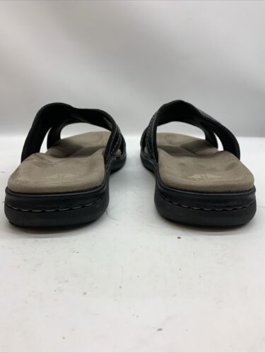 Men's Slide Sandals Dockers Sunland Black Size 11 M Casual 90-21394 Open Toe