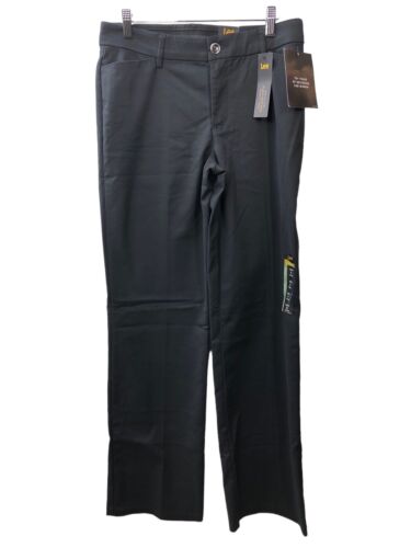 Lee Women's Ultra Lux Comfort Long Pants Black 104633201 Size 6 with Flex Motion