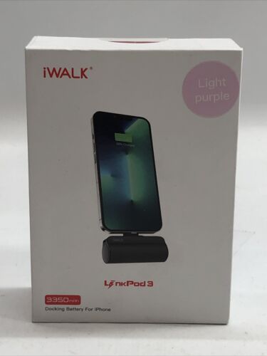 iWALK LinkPod 3 Portable Charger Dock compatible with  Apple iPhone  Purple