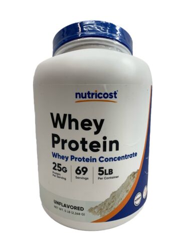 Nutricost Whey Protein Concentrate (Unflavored) 5LBS - Non-GMO Protein Powder