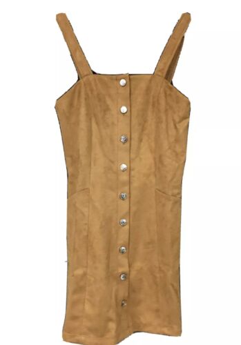 Relish Noless k6 Sleeveless Short Dress Large Tan