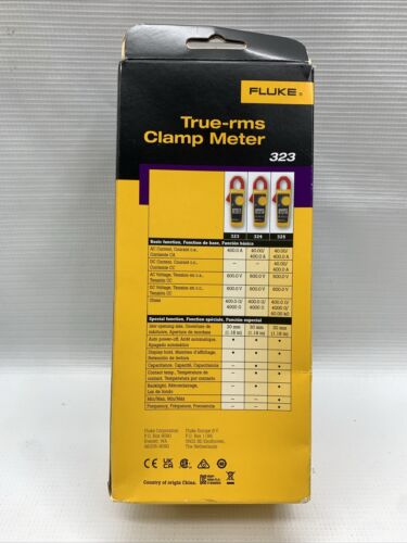 Fluke 325 True RMS DC AC Current and Voltage Tester Clamp Meter Yellow