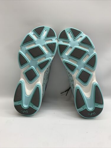 Women Ryka, Devotion Plus 3 Walking Shoe F7710M3022 Grey Aqua Fabric Mesh Sz 11M