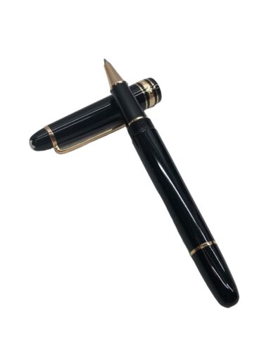 Montblanc Gold Classique Luxury Roller Ball Pen 162 Gold-plated Clip Black