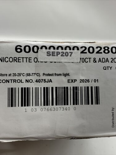 Sealed Nicorette Gum Original 4mg 170 Piece Nicotine Polacrilex Gum Stop Smoking