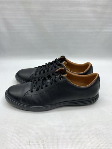 Cole Haan Men Grand Crosscourt Shoe Lace-up Sneaker Black Leather C26655 Size 9M