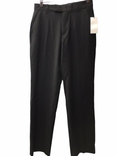 Calvin Klein Boys' Flat-Front Bi-Stretch Dress Long Pant Straight Leg Fit 14 Reg